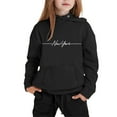 thumbnail image 4 of JIAYUE Kids Outfit Sets Girls Fashion Long Sleeved Letter Print Hooded Top Sweater Pants For Child Casual Clothing, 4 of 4
