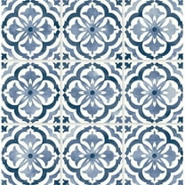 Daisy Bennett DB20502 18 ft. Sorento Tile Wallpaper, Navy
