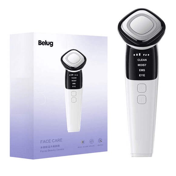 Masajeador Facial Belug Ligero Básico Led Cuadrada Cabeza BLANCO NEGRO