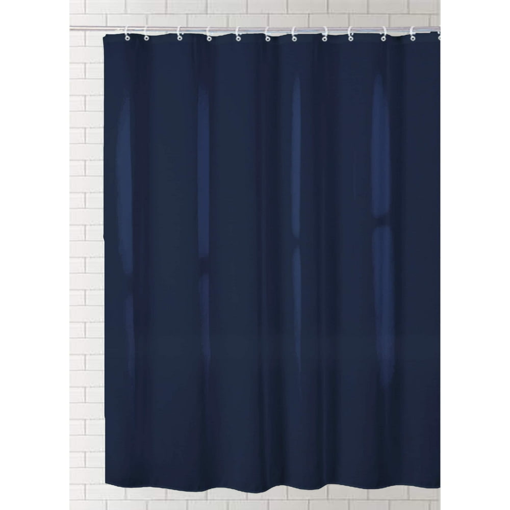 J&M Antibacterial & Mold Resistant Shower Curtain, 70x72", Light Blue