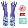 thumbnail image 3 of YMARPT Reusable Dishwashing Gloves, Rubber Kitchen Dishwashing Gloves, Flower Printed Rubber Gloves, Household Cleaning Gloves for Washing Dishes and Cleaning Tasks, 3 of 5
