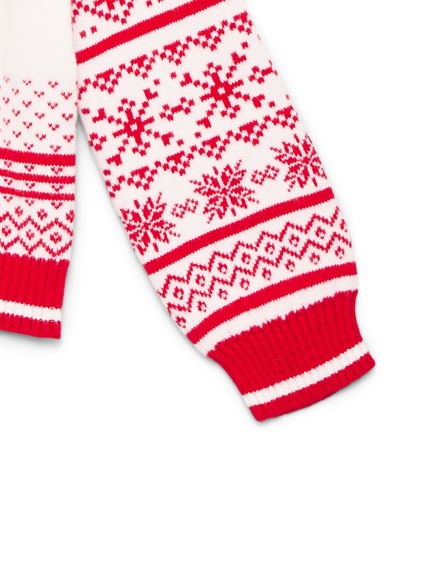 Holiday Time Girls Long Sleeve Christmas Sweater, Sizes 4-18 & Plus