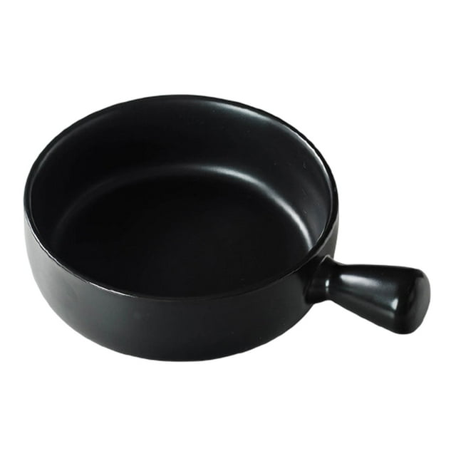 Ctnporpo Bol à Riz Cuit au Four avec Poignée Bol de Cuisson Assiette à Pâtes Couverts Ménagers Simples Bol à Soupe Bol à Nouilles Ensemble de Couverts en Acier Inoxydable Multicolore