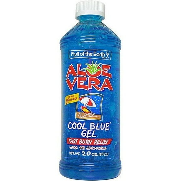 Fruit of the Earth Aloe Vera Cool Blue Gel 20 oz (Pack of 4)