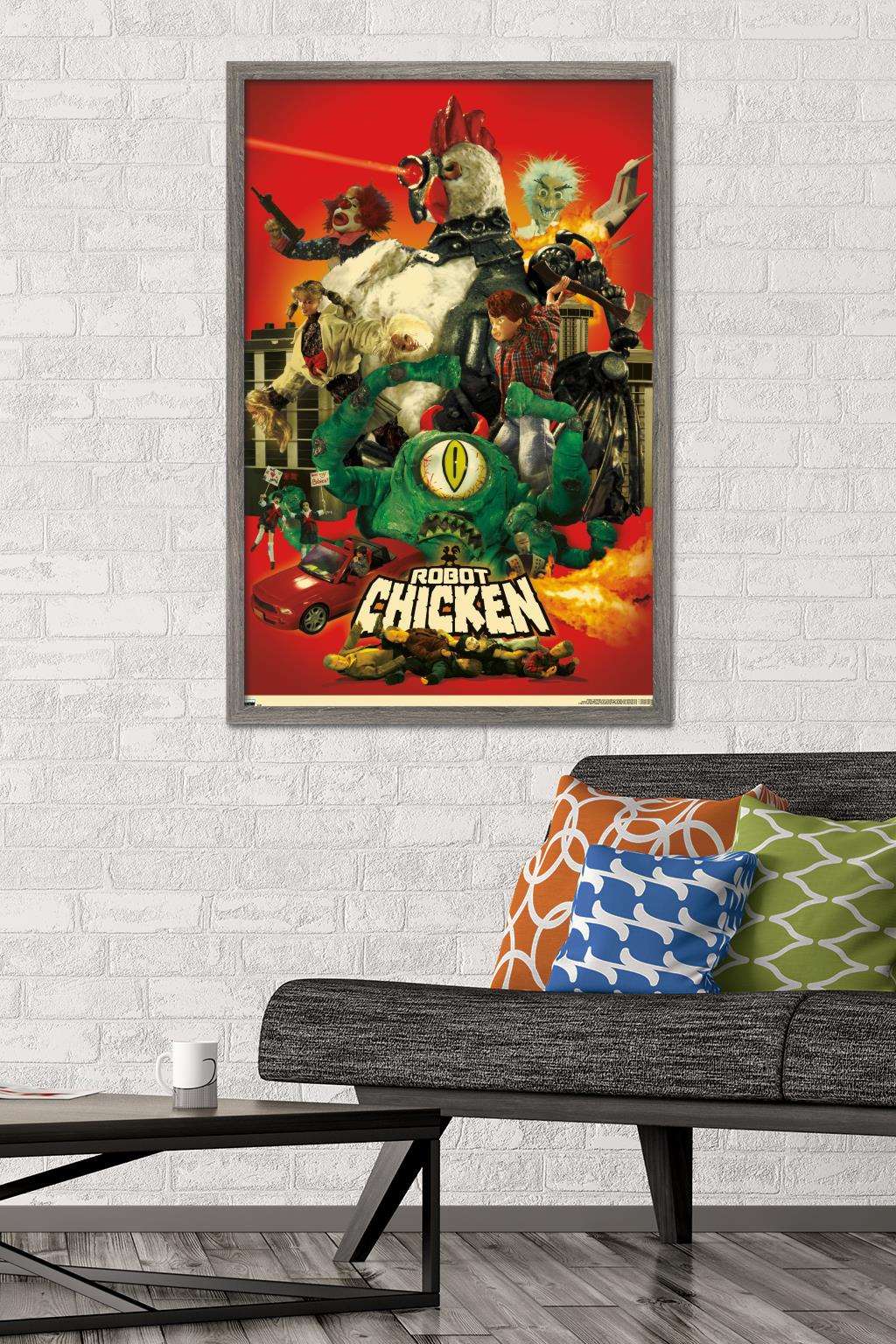 Robot Chicken - One Sheet Wall Poster, 22.375" x 34", Framed