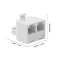 thumbnail image 2 of unbranded 10Ud Divisor Adaptador Teléfono Rj11 Dual 6p4c Compatible Con Fax Y Módem, 2 of 8