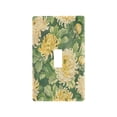 thumbnail image 2 of Switch Panel Switch Decoration 2.76x4.53x0.28 Inches Toggle Switch Switch Plate Wall Plates Living Room Kitchen Bedroom Study Switches Green Chrysanthemum Seamless, 2 of 8