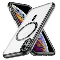 Decase Magnetic Case for iPhone XR,Compatible with Mag-safe,Military-Grade Protection,Slim Stylish Non-Yellowing Shockproof Case for iPhone XR,Clear Anti-Scratch Back Cover,Black