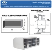 Amvent PTAC 12000 BTU (N/A DOE) 400 Sq Ft Air Conditioner/Heater, White