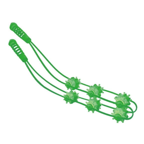 Back Massager Roller Strap Portable Manual Massage Tool for Neck Shoulders Legs Waist Green