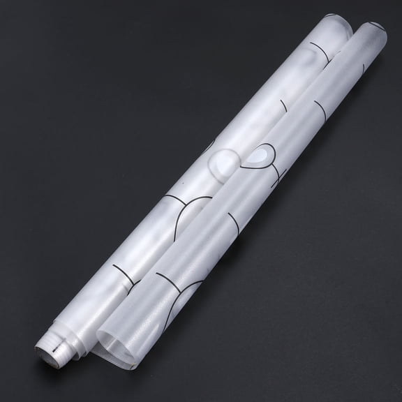 Masteelf Self-Adhesive Privacy Window Film with Decorative Circle Pattern, Frosted Glass Sticker for Home and Office, 45cm x 100cm