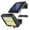 Lámpara de pared con sensor de movimiento PIR impermeable para Jardín solar LED 160COB Likrtyny