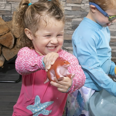 Step2 Dino Showers Gray Plastic Water Table for Toddlers with 13-piece Playset