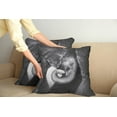 thumbnail image 2 of Ambesonne Grey Throw Pillow Cover 2 Pack, Mother and, 20", Charcoal Grey Pale Grey, 2 of 7
