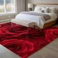 thumbnail image 4 of 5'x8' Area Rugs, Red Roses Indoor Outdoor Area Rug for Living Room Bedroom, Valentine's Day Flowers Floral Vintage Washable Bathroom Rugs Kitchen Floor Carpet Mats Home Decor Aesthetic, 4 of 8
