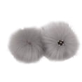 thumbnail image 1 of Inteprter Faux Balls Pompones Sombreros de invierno Bufanda Gorros Tejidos Bola de pelo Fiesta hecha a mano Ropa de felpa Bolsa Suministros blanco Artesanía gris Inteprter HA059883-03, 1 of 6