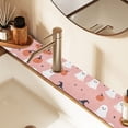 thumbnail image 2 of Yayeee Faucet Mat for Kitchen Sink 14.7" Diatomite Long Splash Guard Pad, Pink Cartoon Halloween, 2 of 7