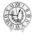 thumbnail image 2 of Elegante reloj de pared con corona francesa desgastada, silencioso, de 10 pulgadas, estilo rústico retro, decorativo para sala de estar, cocina, hogar, baño y dormitorio, 2 of 7