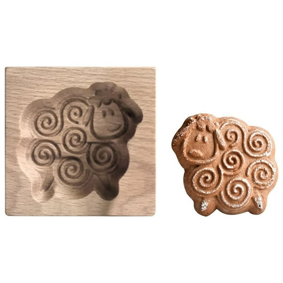 Wooden Cookie Molds - Non-Stick, Embossing, for Christmas/Thanksgiving Baking