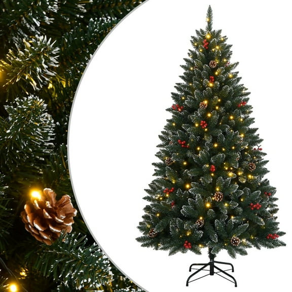 vidaXL Artificial Christmas Tree 300 LEDs 70.9"