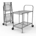 thumbnail image 1 of Luxor WSCC-2 Two-Shelf Collapsible Wire Utility Cart, Silver, 1 of 10