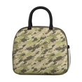 thumbnail image 4 of Insulated Lunch Bag for Women, Floral Print Oxford Fabric Lunch Box, Leakproof Thermal Cooler Tote for Work, School & Picnic, Camo, Camouflage Print, 4 of 5