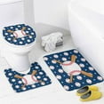 thumbnail image 4 of Funny Baseball 4 Pcs Waterproof Shower Curtain Set Cartoon American Sports Theme Baseball Boys Room Decor with Waterproof Toilet Cover Shower Mat Rugs,72" W x 72" L, 4 of 8
