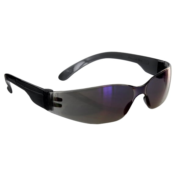 Rugged Blue Small Faces Safety Glasses - Blue Mirror Lens