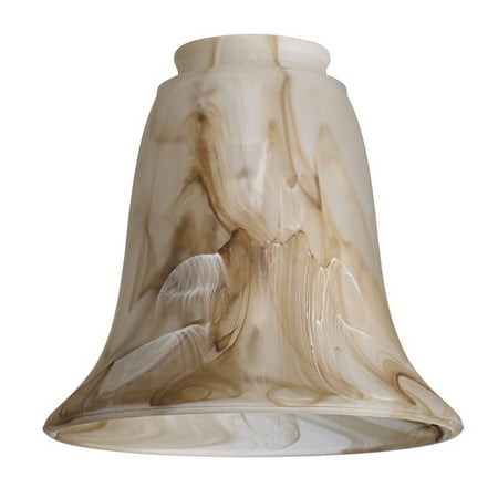 5 Light Marbleized Glass Marbleized Bronze Glass Bell Shade 2 1/4