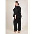 thumbnail image 3 of Conjunto de lino manga 3/4 Roman Fashion /Tallas Extras, 793 (Negro) negro 42, 3 of 6