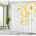 thumbnail image 5 of Ambesonne Floral Shower Curtain, Daffodils Ornaments Art, 69"Wx84"L, Grey Yellow, 5 of 5
