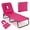 Pink, variant on Costway Folding Beach Sun Lounger with Face Hole & Removable Pillows, 4-Position Backrest Red