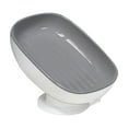 thumbnail image 1 of Wall Mounted Soap Dish Holder with Strong Suction Cups for Bathroom Shower Kitchen Easy to Clean Drain Design, 1 of 4