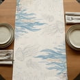thumbnail image 5 of Table Runners 36 Inches Long Dress Scarves, Blue Turtle Coastal Farmhouse Kitchen/Dining Table Runner, Short Coffee Tablerunners, Coral Summer Beach Nautical Ocean Beige 13x36 Inch, 5 of 9