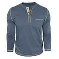 thumbnail image 4 of T-shirt Basique Ajusté pour Hommes avec Poche - Col Rond Confortable pour Usage Quotidien en Automne Hiver, 4 of 6