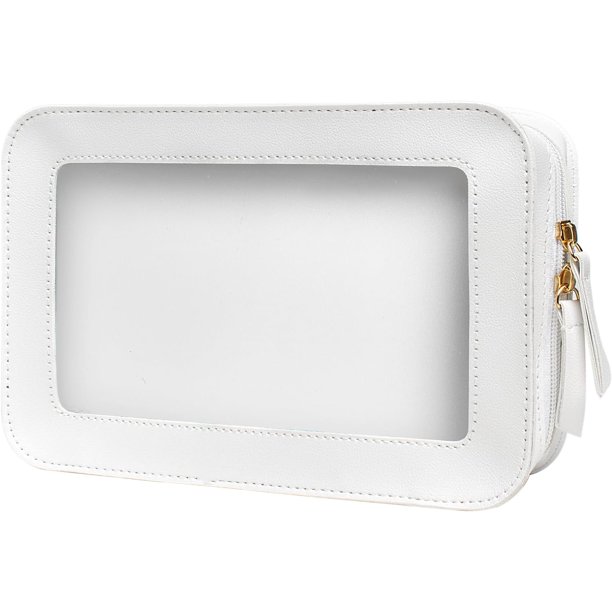 WeiHuan Toys Store Bolsas de maquillaje transparentes, bolsa de aseo aprobada por la TSA con cremallera, organizador de maquillaje transparente para artículos esenciales de viaje, bolsas de cosméticos
