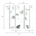thumbnail image 3 of Birch Trees with Cute Forest Animals Wall Decal - Scheme C- 108" Tall Trees, 3 of 3