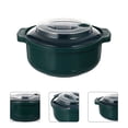 thumbnail image 4 of QJUHUNG Microwave Steamer Rice Cooker Pasta Noodle Veggie Food Container 18X16.5CM, 4 of 6