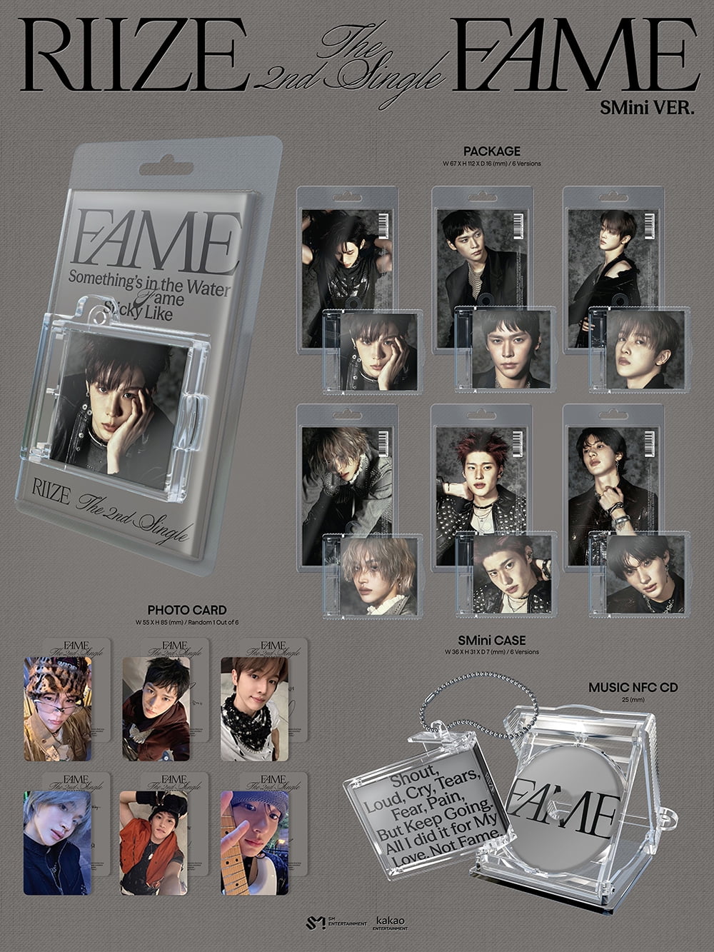 RIIZE - [FAME] 2nd Single Album SMini 6 Version SET - Walmart.com