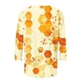 thumbnail image 5 of CYMMPU Spring Tops Round Neck Tunic Tops 3/4 Sleeve Loose Fit Blouses for Women Dressy Casual Bee Pattern Fall Fashion Shirts Lightweight Basic T-Shirts Multicolor XXXL, 5 of 5