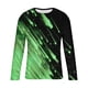 thumbnail image 3 of Blusas y camisas de manga larga y cuello redondo para hombre, camisetas casuales con estampado de moda y cuello redondo, blusas de licra de manga corta para hombre., 3 of 4