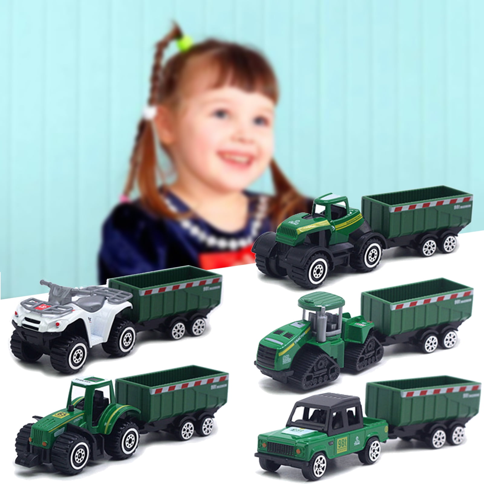 SunSunrise 10Pcs/Set High Simulated Vehicle Model Glide Function 1/60