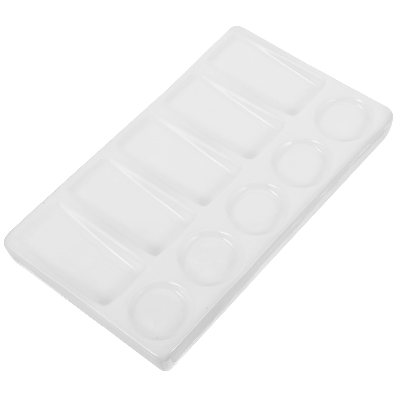 Raindrops 10-Well Professional Rectangular Painting Palette for Travel and Art Supplies