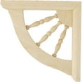 thumbnail image 3 of Ekena Millwork 1 1/2"W x 7"D x 7"H Andrea Wagon Wheel Bracket, Alder (4-Pack), 3 of 4