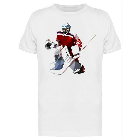 Ice Hockey Goalkeeper Graphic T-Shirt Men -Image by Shutterstock, Male XX-Large