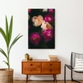 thumbnail image 4 of Creative Products Dark Painted Magenta Flowers 20x30 Canvas Wall Art, 4 of 5