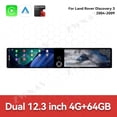 thumbnail image 2 of ZWNAV Dual 12.3 inch For Land Rover Discovery 3 2004-2009 GPS Navigation Android 13 Car Radio CarPlay Multimedia Player Head Stereo Unit HD Screen, 2 of 15