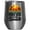 Silver, variant on Forever Chasing Sunset feat. a Setting Sun, Beach Palm Trees, Stainless Steel 12oz Wine Tumbler