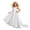 White, variant on JUMEYU Little Girls Satin Flower Girl Dress Long Sleeveless Bow Wedding Formal Gown Dresses Size 11 (Light Pink,11 Years)