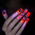 thumbnail image 3 of Presiona las uñas LOVFUL Pink Scream con cristales completos reutilizables, 3 of 6